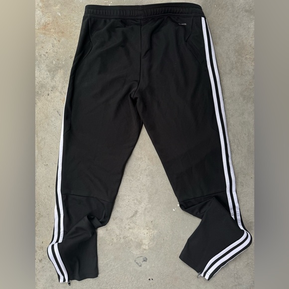Adidas 3 stripes black and white sport athletic pant - Picture 4 of 6